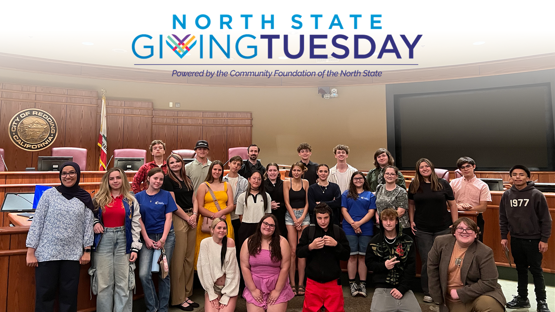 Peer Court Youth Volunteers are representing Youth Options Shasta and helping raise funds through North State Giving Tuesday.